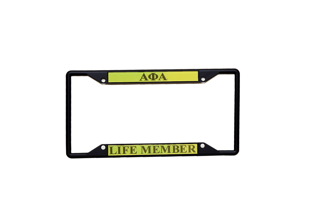 Alpha Black Life Member Metal Frame