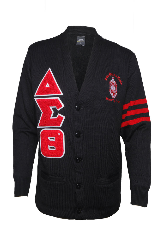 Delta Sigma Theta Black Classic Varsity Old School Sweater