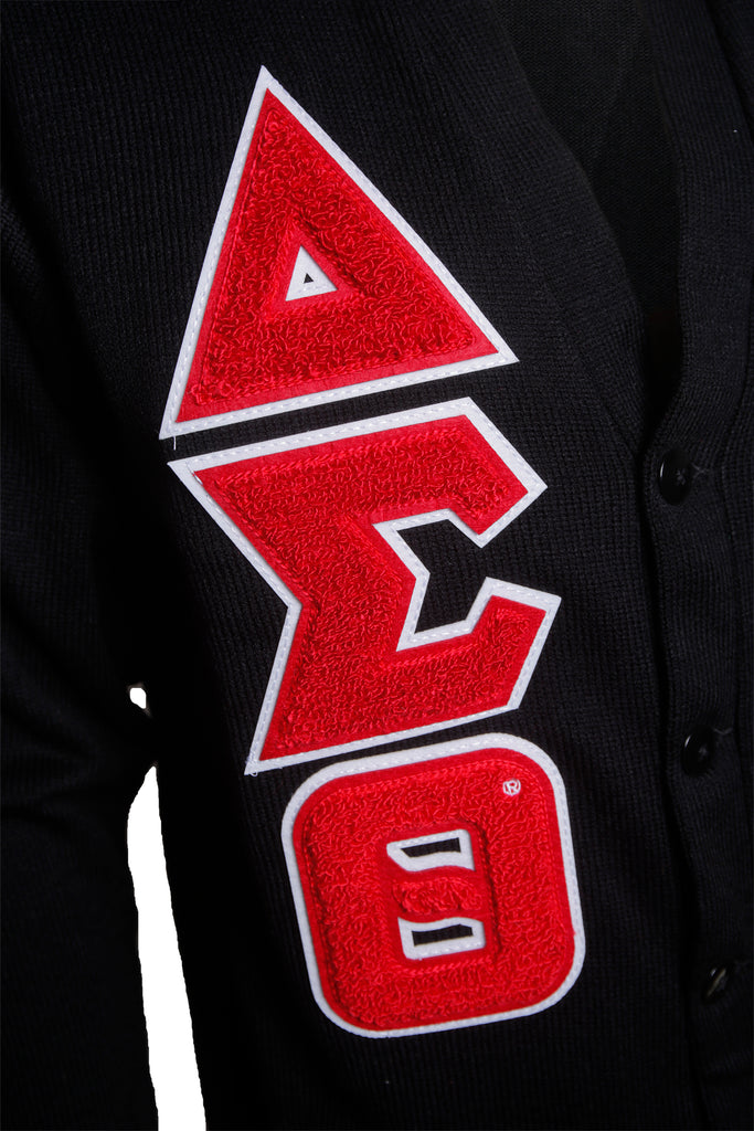 Delta Sigma Theta Black Classic Varsity Old School Sweater