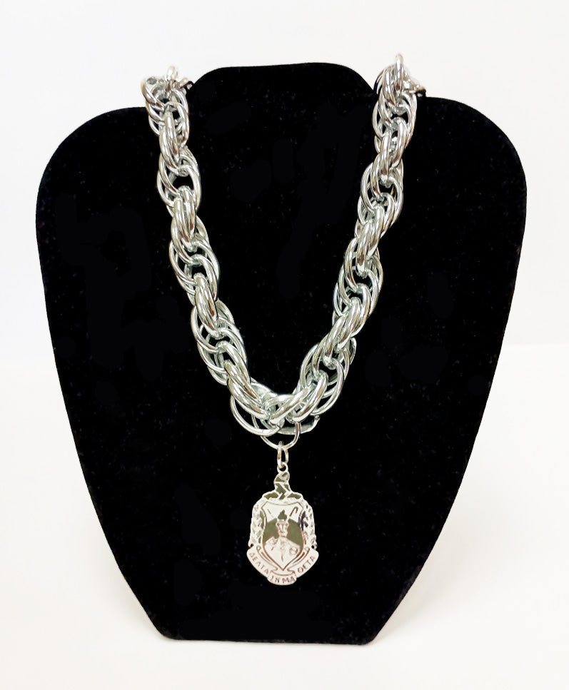 Stainless Steel Delta Rope Necklace and Bracelet