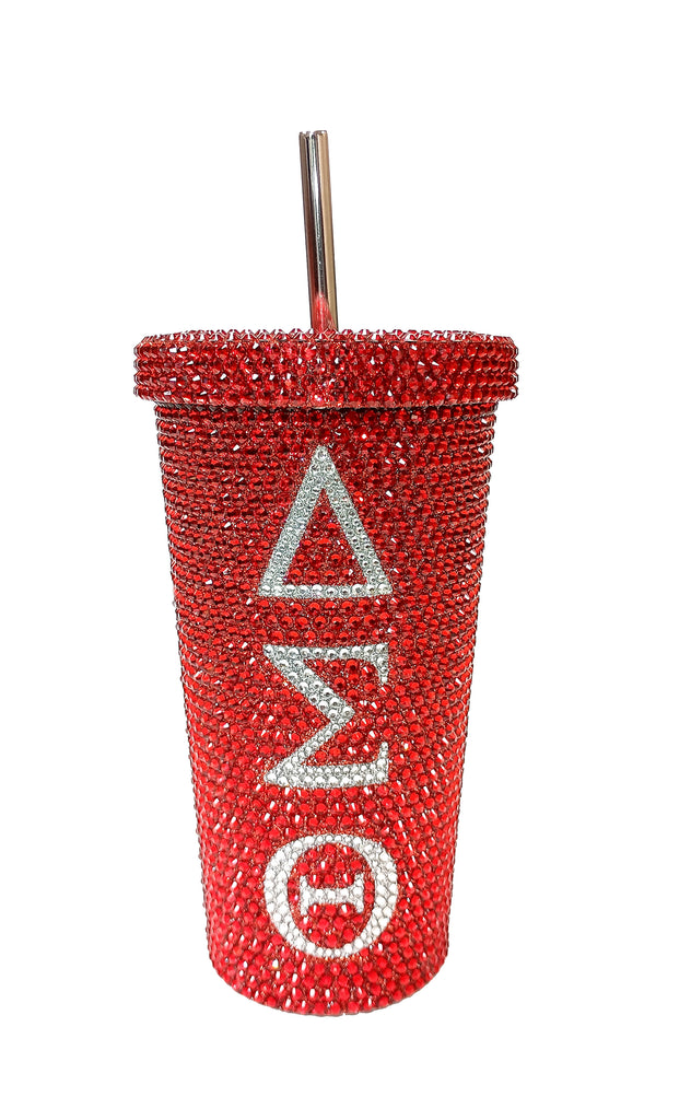 Delta Bling Tumblers with Lid & Straw