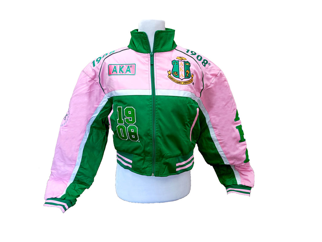AKA Pink and Green Crop Jacket