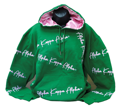 AKA 3D Embroidery Hoodie with Satin Bonnet