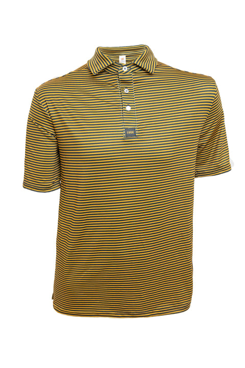 Alpha Black and Gold Stripe Polo