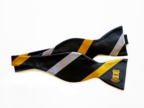 Life Member Black, Silver, Gold Stripe Bowtie