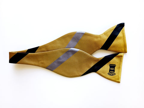 Life Member Gold, Black and Silver Stripe Bowtie
