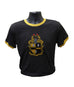 Alpha Ringer Shirt with Chenille Crest