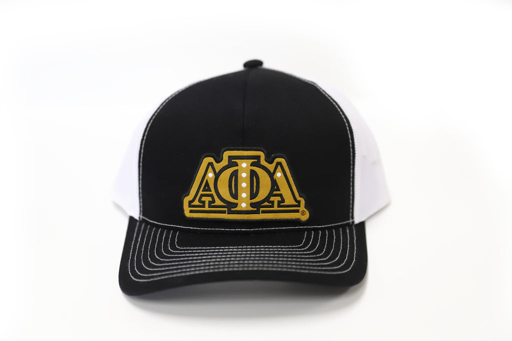Alpha Trucker Hat with Badge Emblem