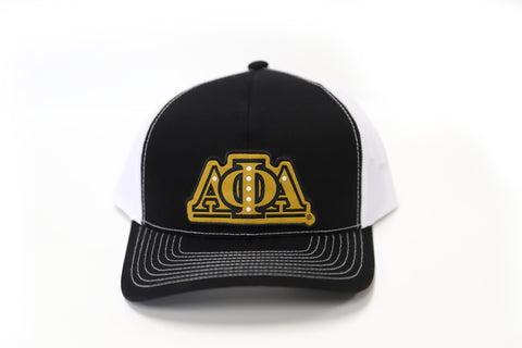 Alpha Trucker Hat with Badge Emblem