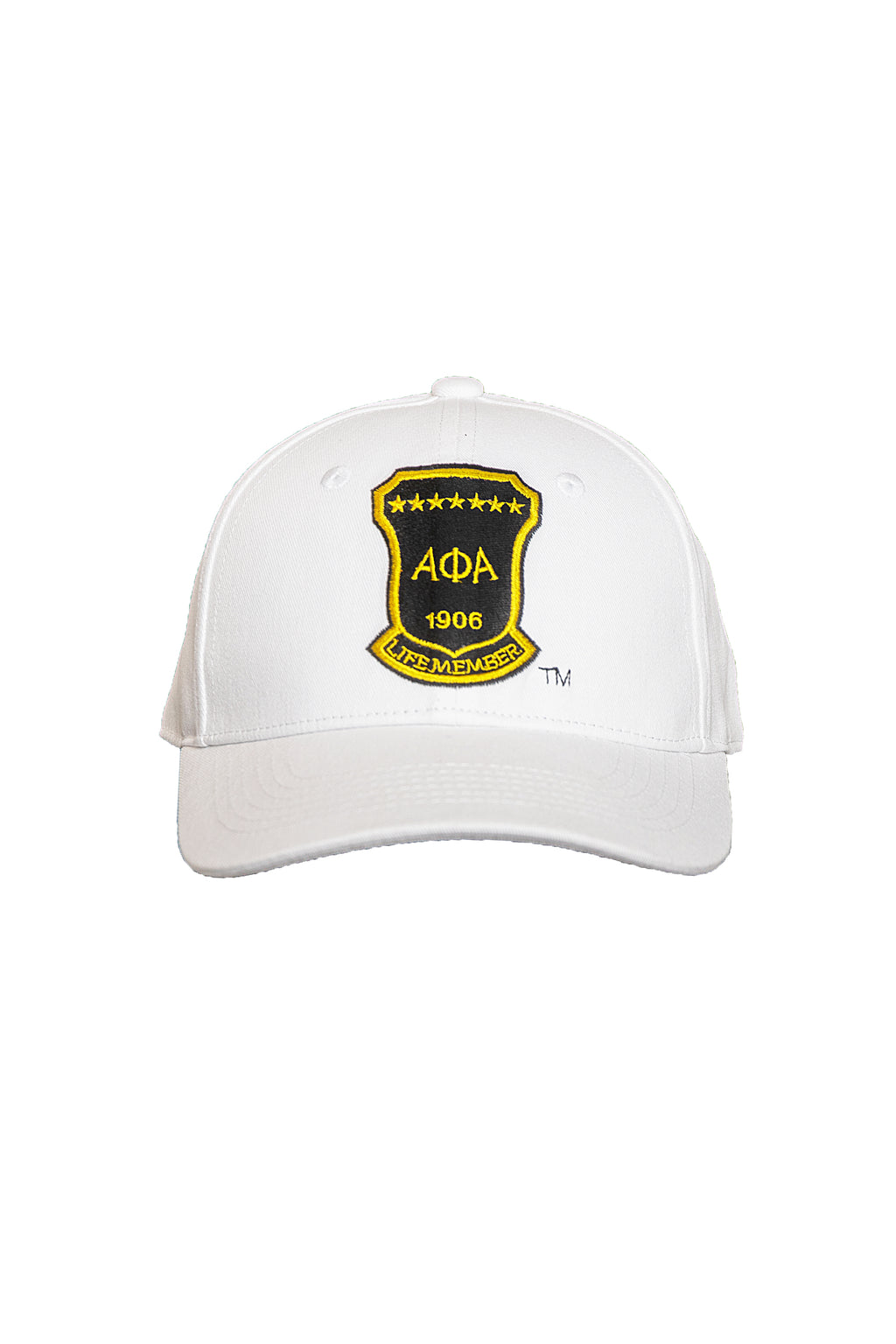 Embroidered Alpha White Life Member Hat