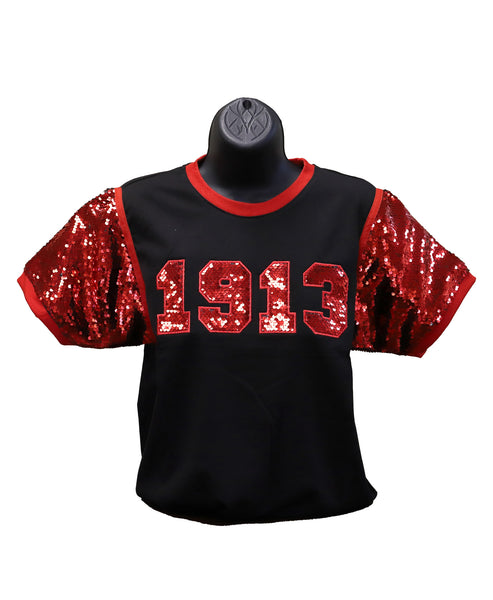 1913 Red Sequins Delta Shirt