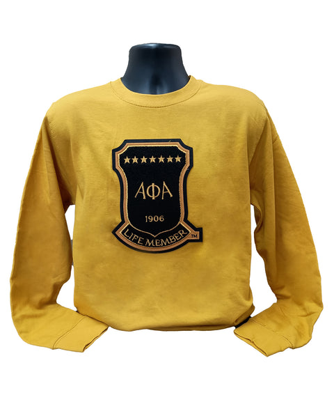 Old Gold Life Member Chenille Patch Sweatshirt