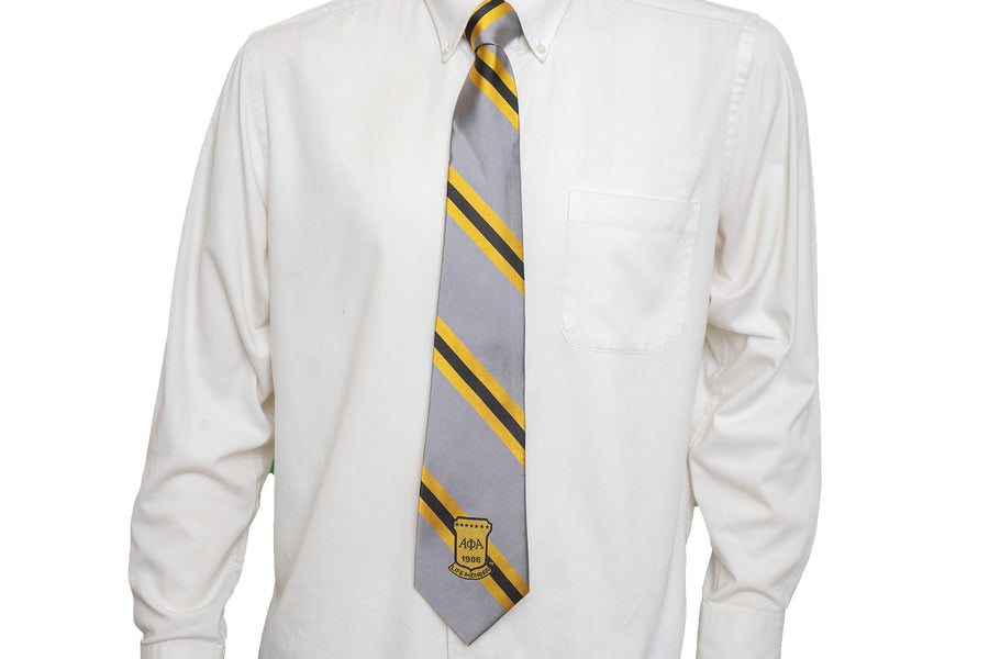 Alpha Gray Stripe Life Member Tie