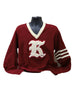 Kappa Alpha Psi Krimson Vneck Sweater with Chenille K