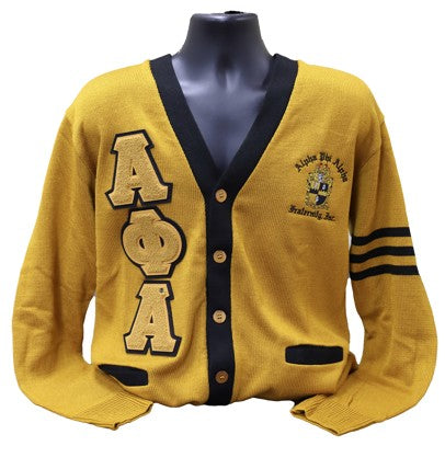Alpha Phi Alpha Old Gold Cardigan
