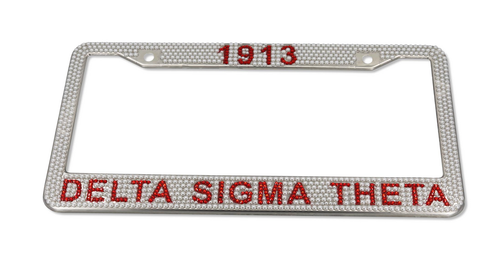 Delta Pearl License Plate Frame