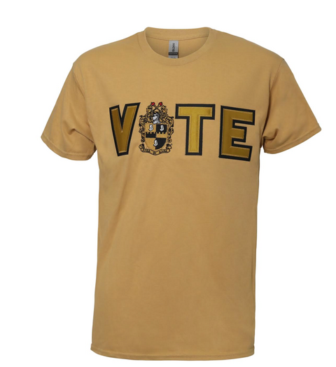 Alpha Old Gold Embroidered Vote Shirt