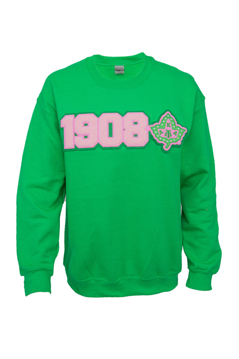 AKA 1908 Ivy Chenille Sweatshirt(Green)