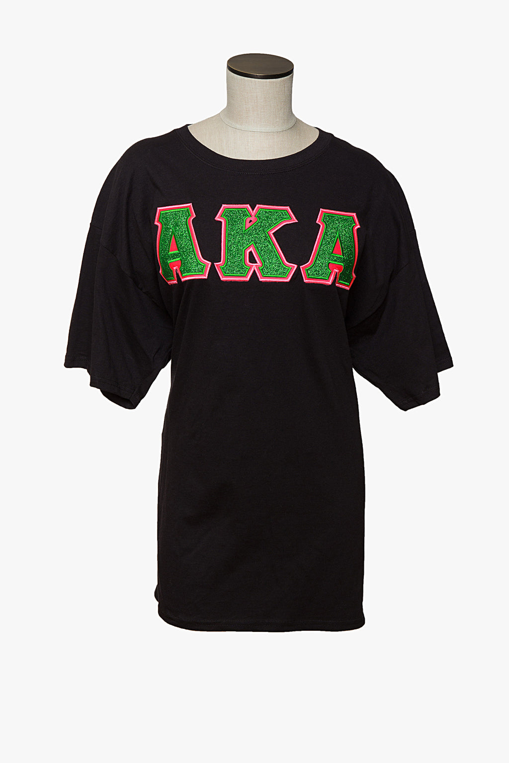 AKA Black Glitter flake Applique shirt