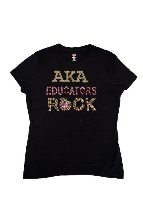 AKA Educator Bling T-shirt