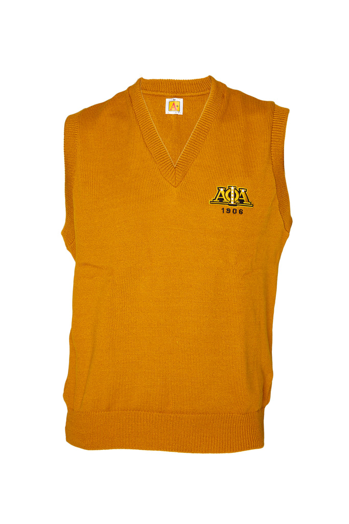 Alpha Old Gold Sweater Vest
