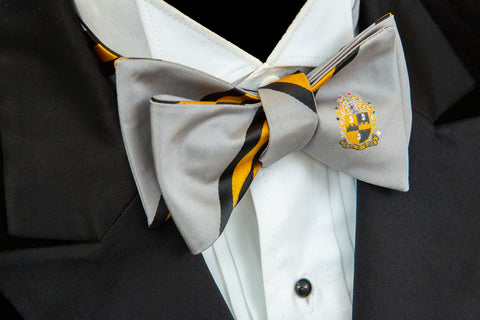 Alpha Gray Stripe Bowtie