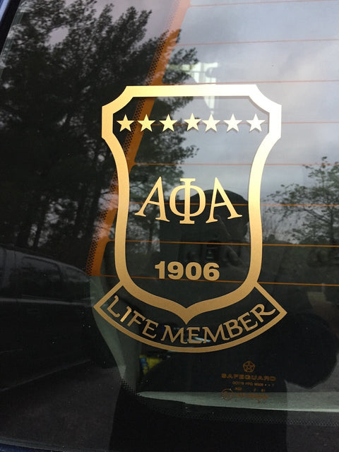 Alpha Phi Alpha Life Member Window Decal