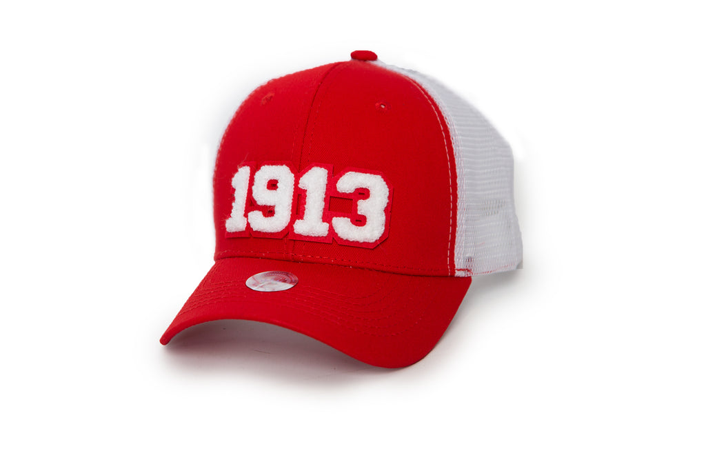 Delta Red/White 1913 Chenille Hat